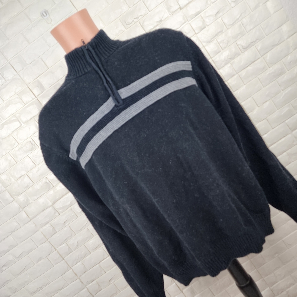 basic edition mens large black sweater - Picture 3 of 6